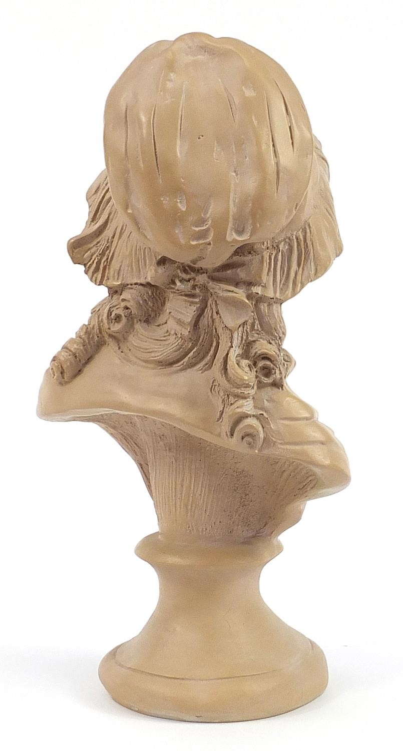 Decorative terracotta style bust of an Italian girl, 44.5cm high - Bild 2 aus 3