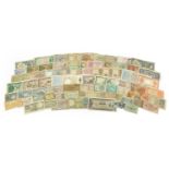 Collection of world banknotes
