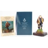 Ashmore for Worcester porcelain commemorative military figure raised on a wooden plinth base, A