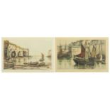 Henry George Walker - Flamborough Head and The 'Little Mint' of Brixham, pair of pencil signed