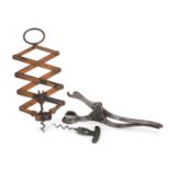 Corkscrews and bottle openers including Lund Patent and J Heeley & Sons Ltd, the largest 20cm in
