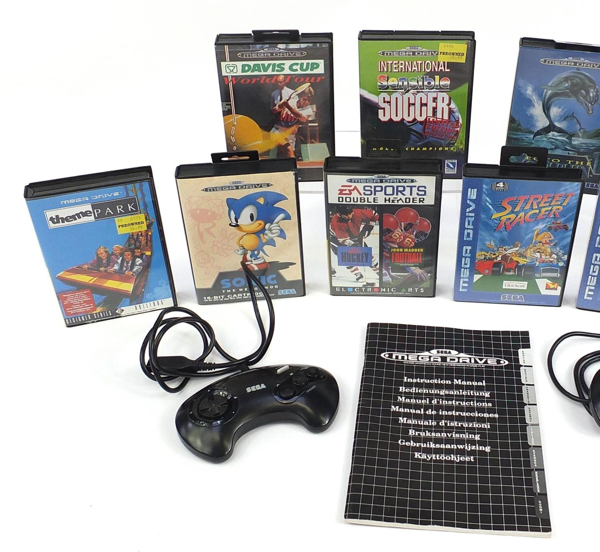 Ten Sega Mega Drive games console games and two controllers - Image 2 of 3