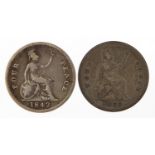 Two Victorian fourpences comprising dates 1842 and 1852