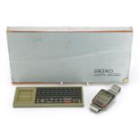 Seiko, vintage Seiko Data-2000 digital wristwatch computer calculator with box