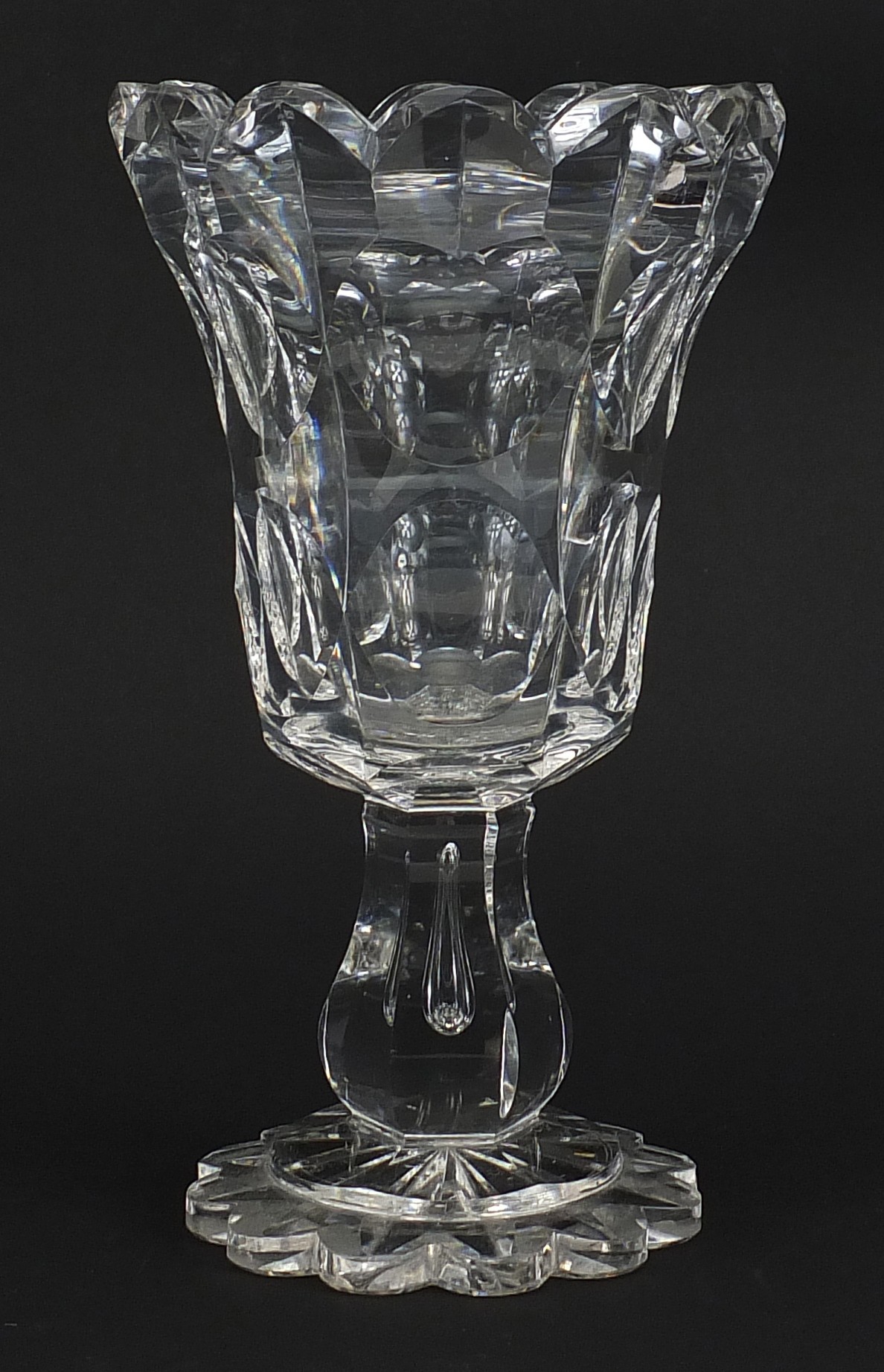 Victorian cut glass vase, 26cm high - Bild 2 aus 3