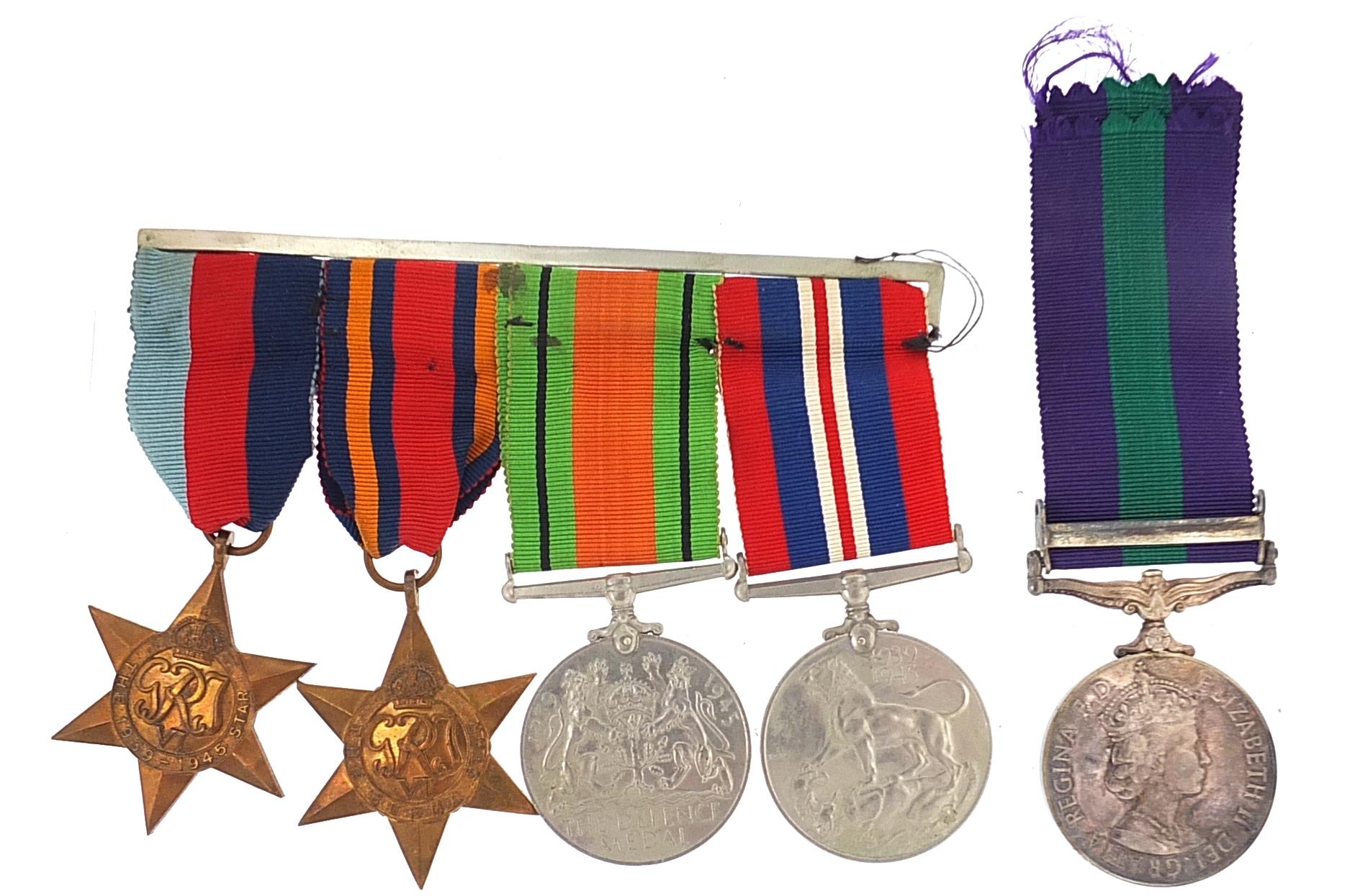 British military World War II and later five medal group including Elizabeth II General Service - Bild 2 aus 4