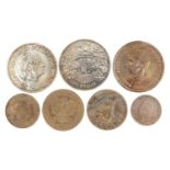 19th century and later British and world coinage including a Chinese one dollar and 1951 crown