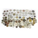 Collection of world coinage, some silver