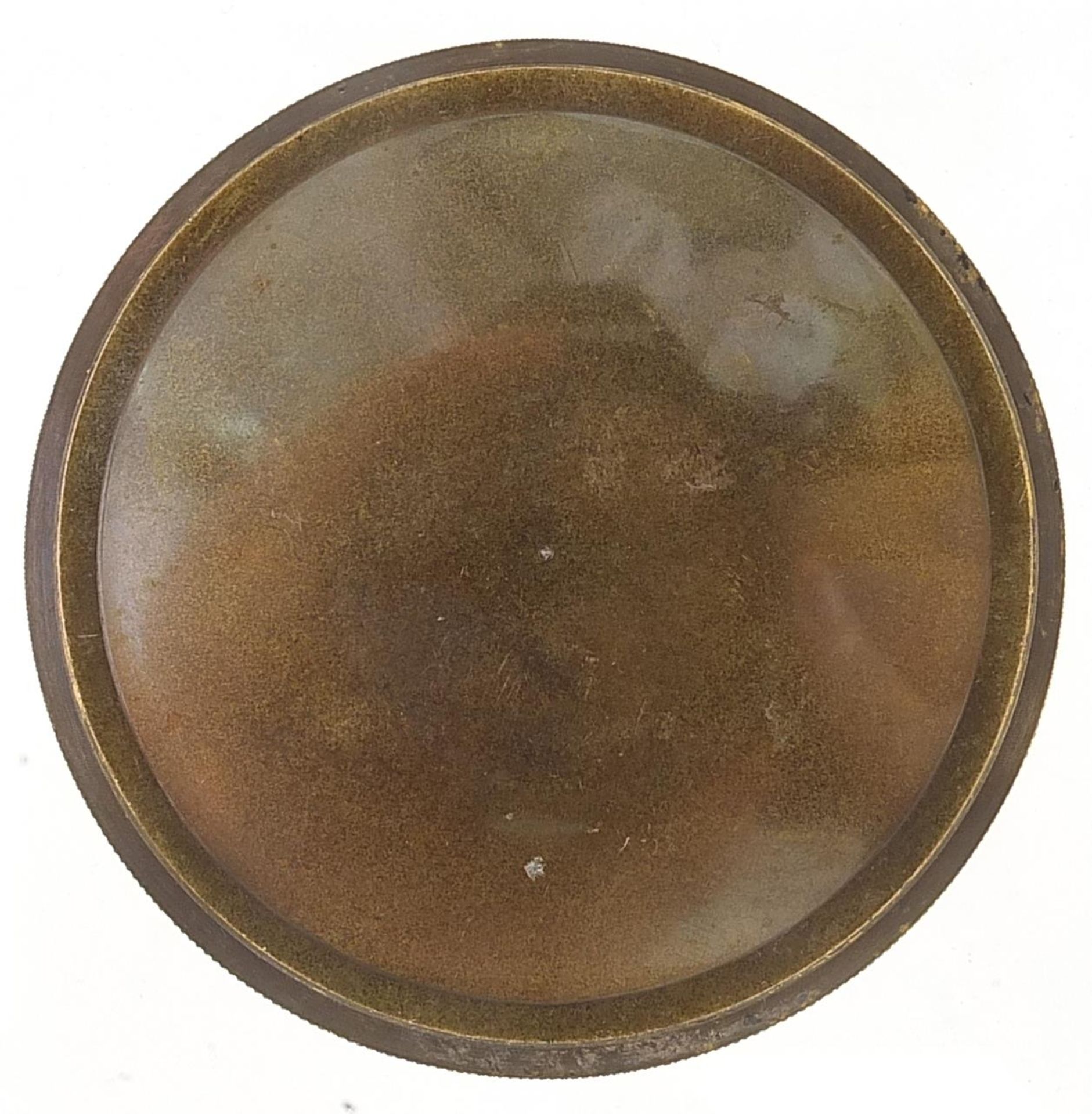 Military interest brass travelling compass, 7.5cm in diameter - Image 3 of 3