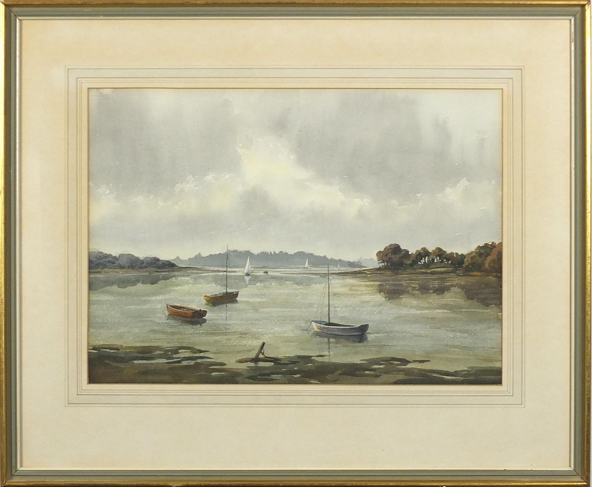 Joan Morgan - Evening Light in Bosham Creek and one other, pair of watercolours, each with E Stacy - Bild 7 aus 10