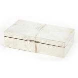 Percy James Finch, George V rectangular silver cigar box, Birmingham 1923, 4.5cm H x 16cm W x 9.