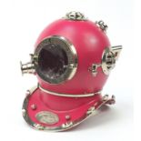 Carl Heinke style decorative diver's helmet, 42cm high