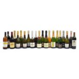 Twenty one bottles of Champagne and wines including Moet & Chandon, Conegliano Prosecco and Othello