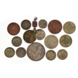 18th century and later British and French coinage and medals including Queen Anne 1711 silver