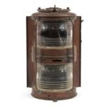 Shipping interest Nippon Sento Co Ltd mast head light with plaque numbered 958, 45cm high