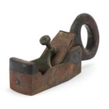 19th century rosewood and mahogany smoothing plane by W Marples & Son of Sheffield, 26.5cm in length