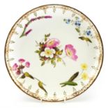 Early 19th century Swansea porcelain plate hand painted in the style of William Pollard, 23.5cm in