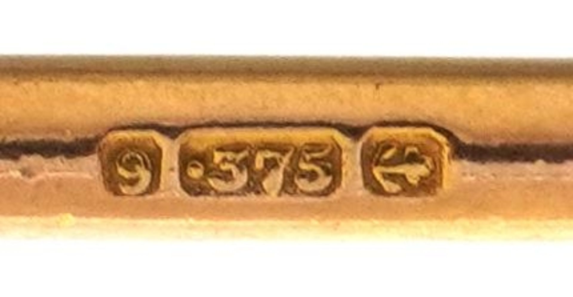 9ct gold T bar, 3.7cm wide, 3.7g - Image 3 of 3