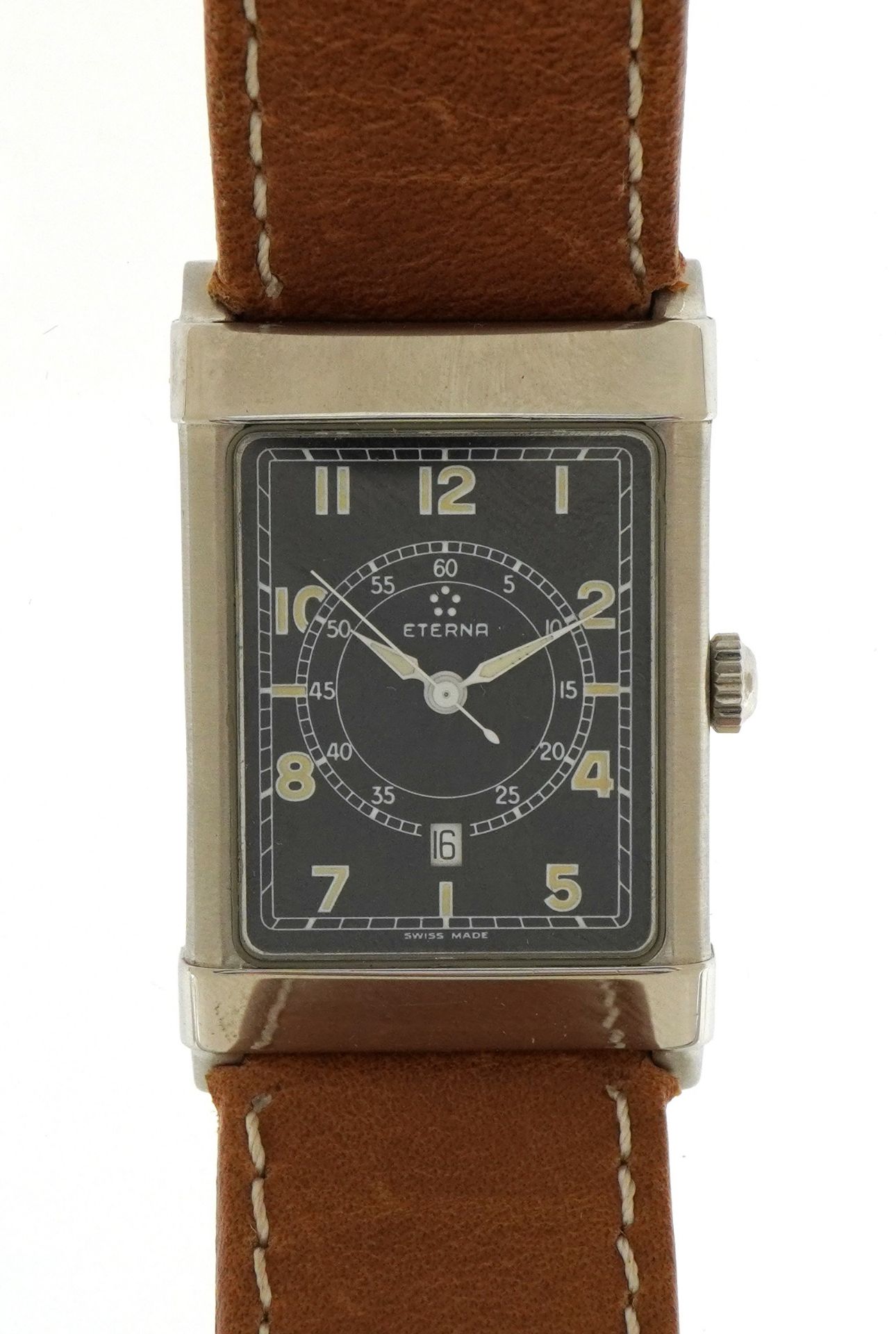 Eterna, gentlemen's Eterna-Matic Les Historiques 1935 gentlemen's wristwatch with date dial, 24mm