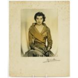 Madame Yevonde - Three quarter length portrait of a female, vintage signed photograph, The Studio