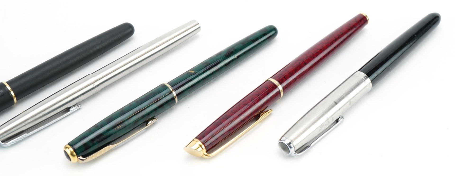 Five Parker and Watermans ballpoint and fountain pens - Bild 3 aus 5