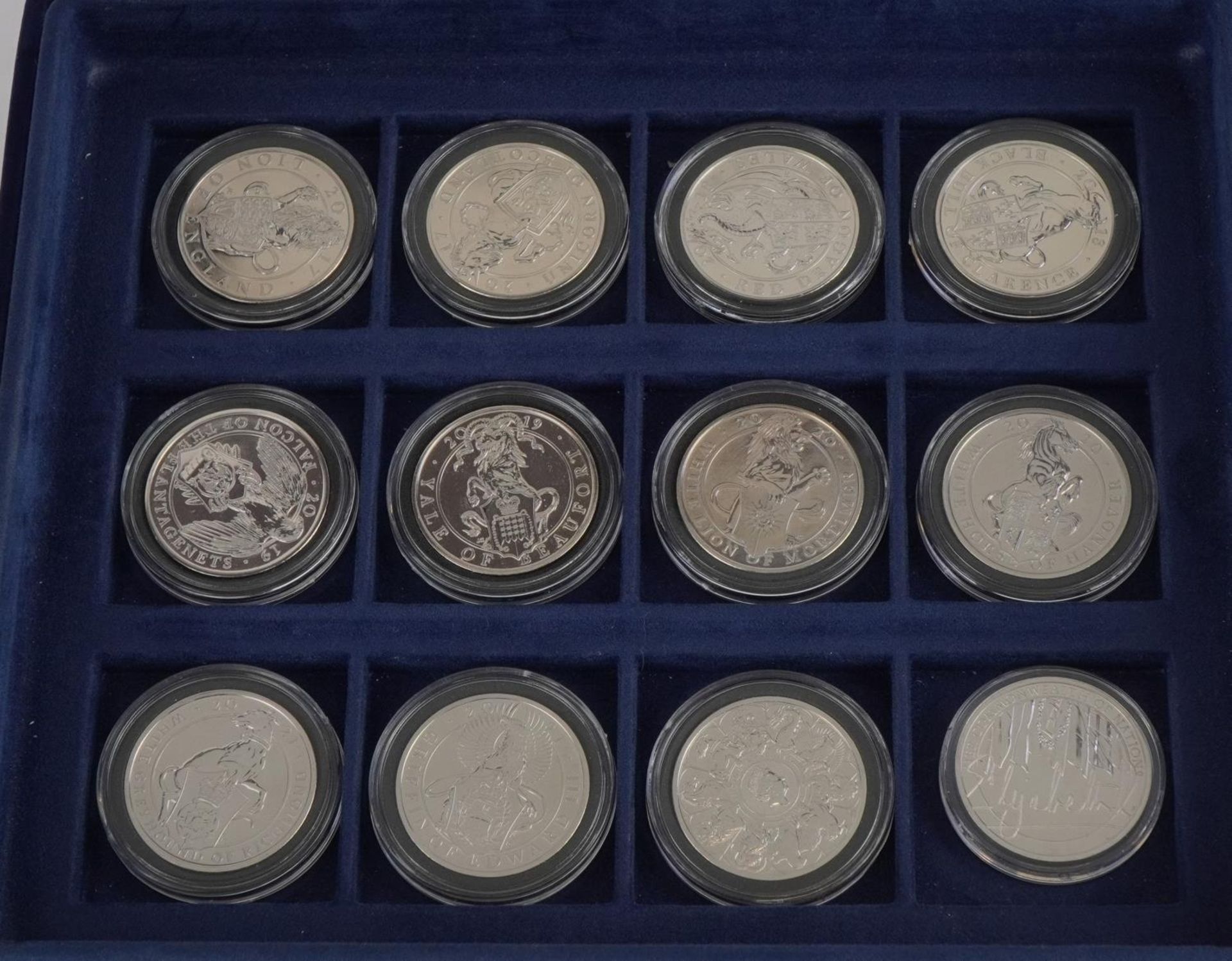 Seventeen Elizabeth II commemorative proof five pound coins, some possibly silver including The - Image 3 of 4