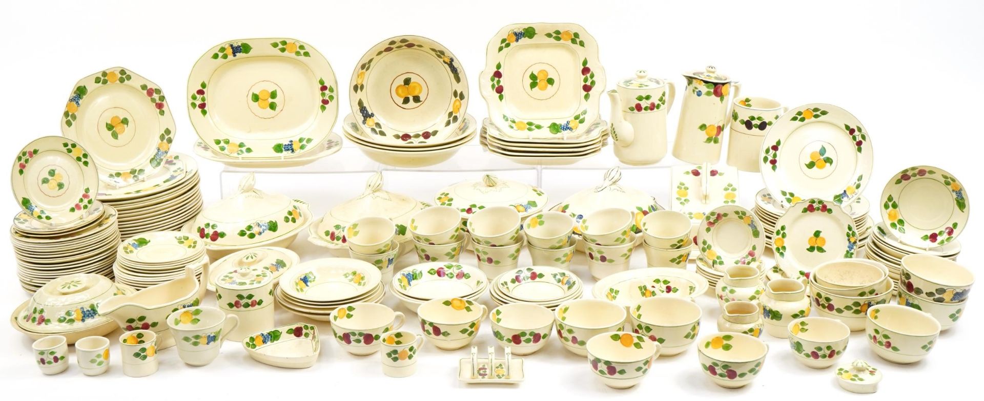 Large collection of Royal Adams Titian Ware including cups, jugs and tureens numbered 673892, the