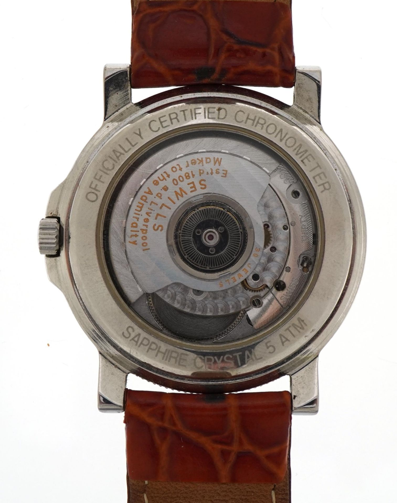 Sewills, gentlemen's Sewills Ark Royal chronometer wristwatch, the movement numbered 0153, 38mm in - Image 3 of 4