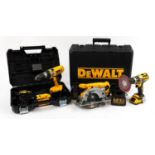 Dewalt power tools comprising circular saw with case model DW935, cordless drill with case model