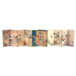 Chinese folding book depicting erotic scenes, 18.5cm high