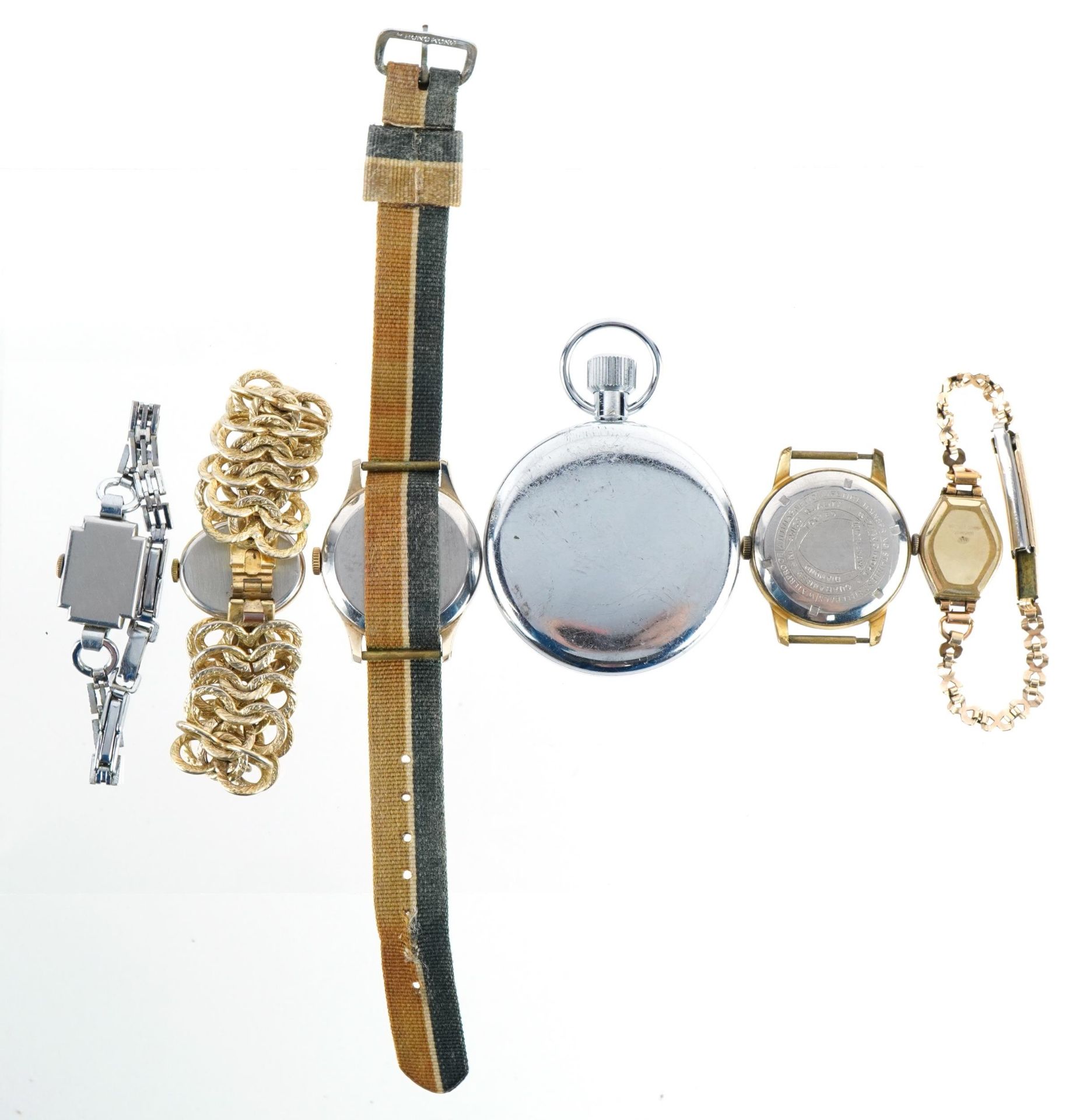Five vintage and later ladies and gentlemen's wristwatches including Ingersoll, Allenby, Avia and - Image 3 of 3