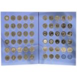 Elizabeth II Great British Two Pound Coin Collection housing fifty three two pound coins including