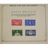 Coronation stamps for Queen Elizabeth II 1953 in booklet