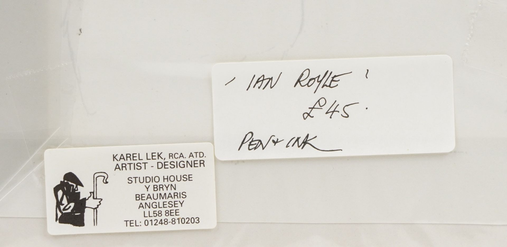 Karel Lek - Roy Williams & Ian Royle, two Welsh pen and ink drawings, each mounted, unframed, the - Bild 14 aus 14