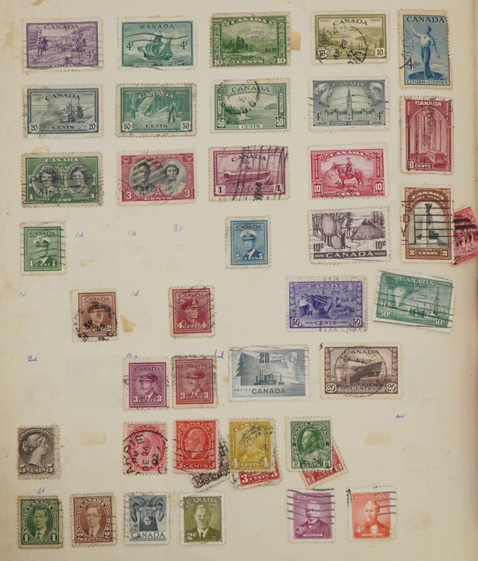 The Ideal Postage Stamp album with some useful commonwealth and world stamps