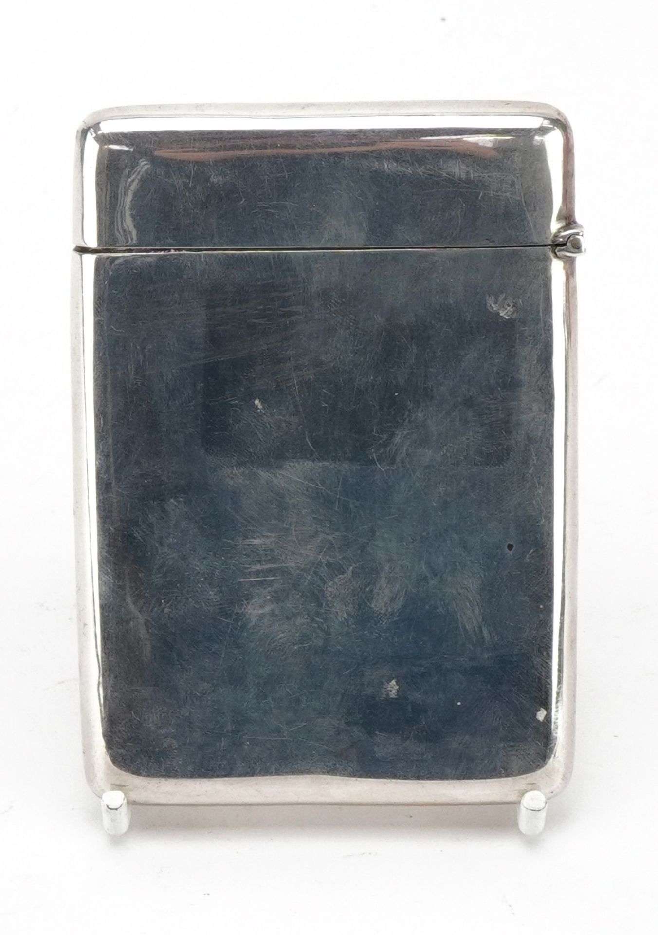 Walker & Hall, Edwardian shipping interest silver souvenir card case enamelled with Elder Dempster - Image 3 of 3