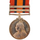 Victorian military Queen's South Africa medal with Orange Free State and Cape Colony bars awarded to