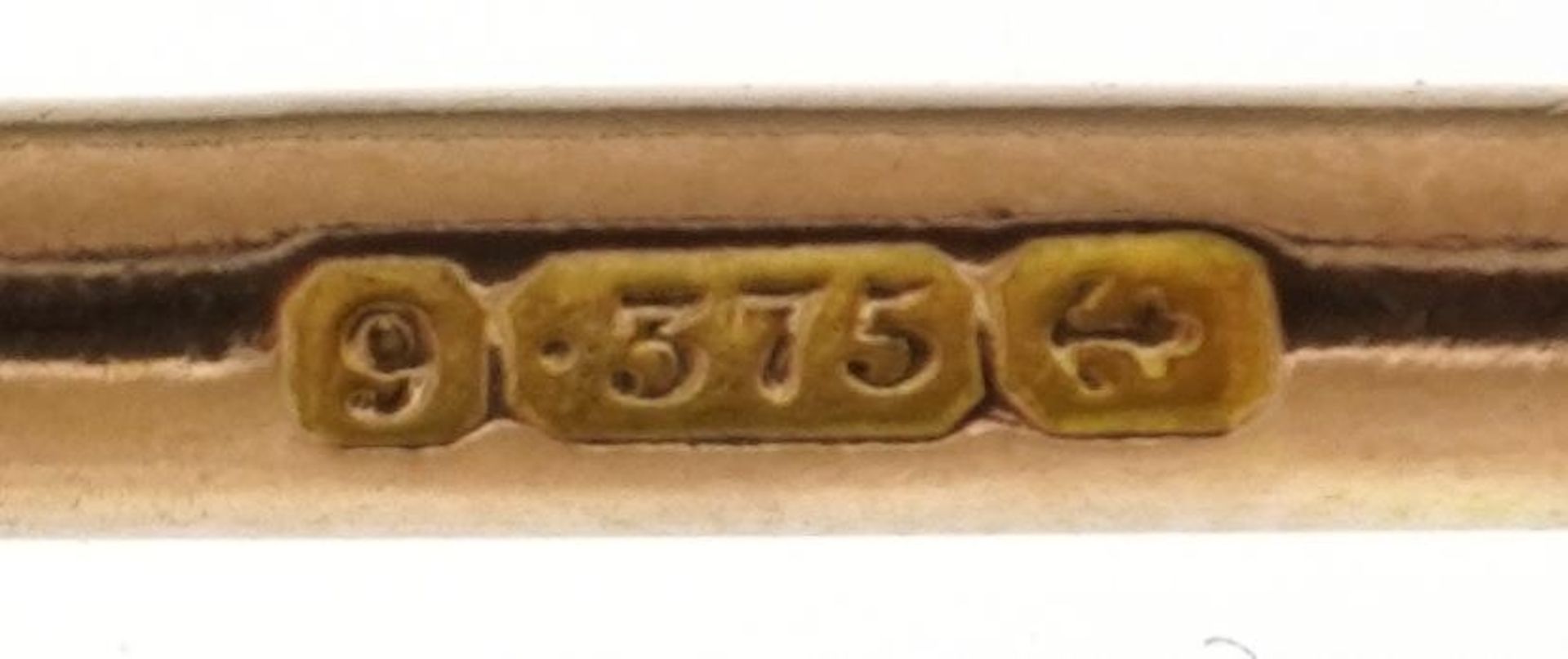 9ct rose gold T bar, 3.0cm wide, 2.4g - Image 3 of 3
