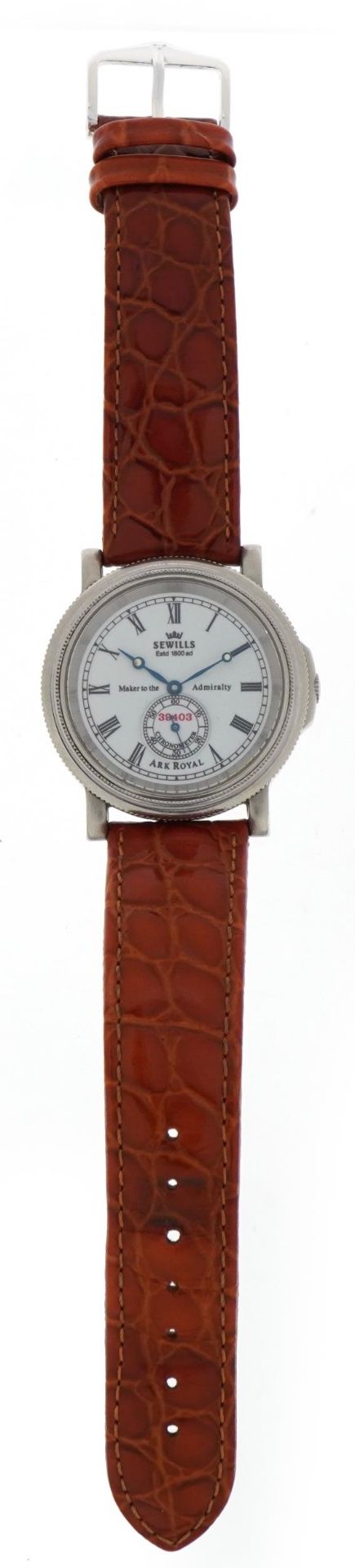 Sewills, gentlemen's Sewills Ark Royal chronometer wristwatch, the movement numbered 0153, 38mm in - Image 2 of 4