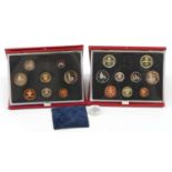 British coinage including silver proof one pound coin and two uncirculated coin collections