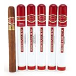 Five Habana Romeo y Julieta Churchill cigars with metal cases