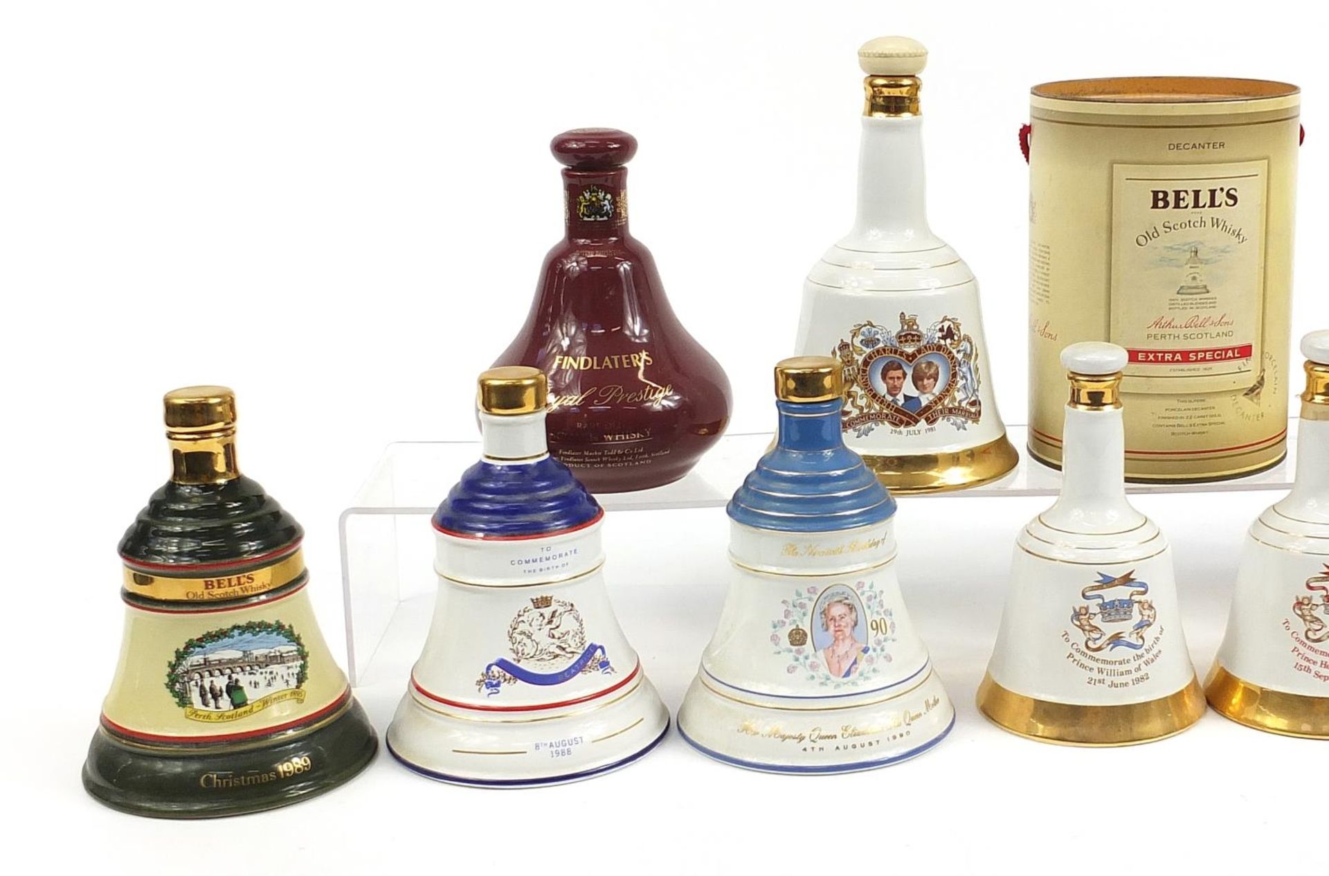 Twelve empty Bells whisky commemorative Wade decanters - Image 2 of 3