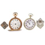 Two gentlemen's pocket watches comprising full hunter Waltham and Thomas Russell and two silver
