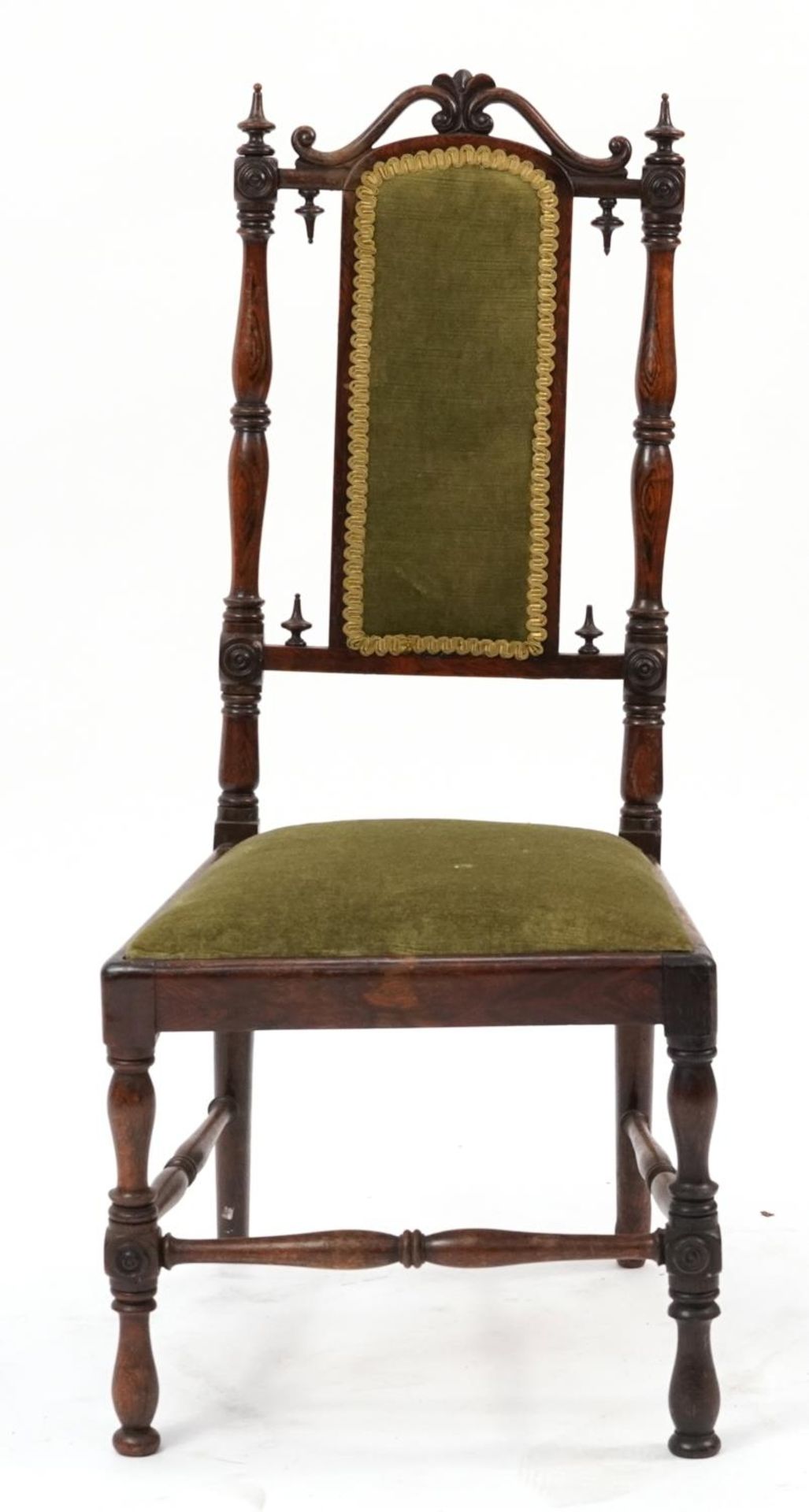 Victorian rosewood side chair, 92cm high - Image 2 of 3