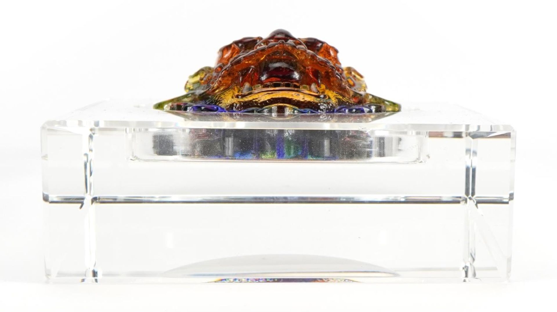 Chinese glass dragon design paperweight with box, 17cm high - Image 5 of 5