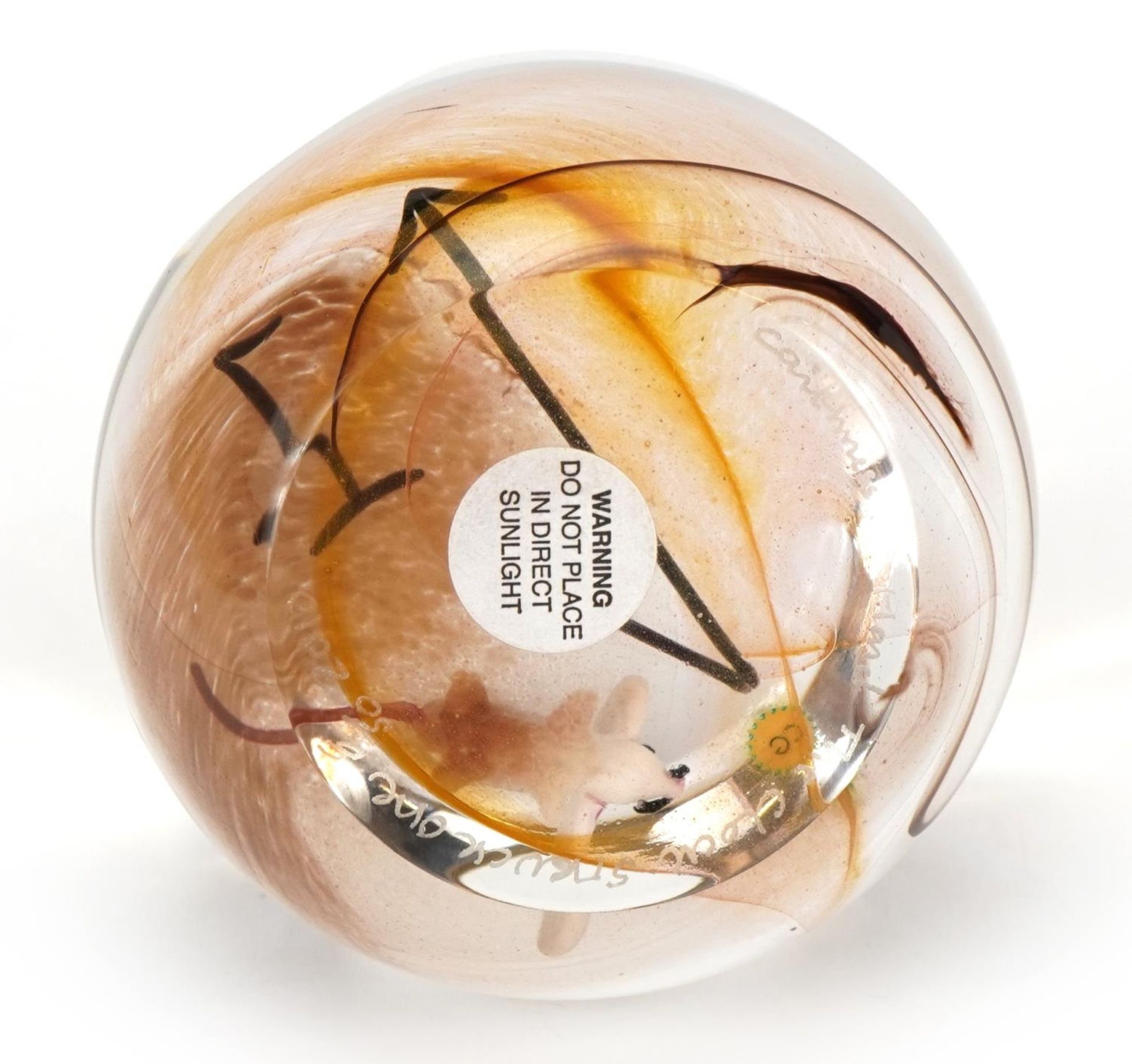 Sarah Peterson for Caithness Glass, The Clock Struck One paperweight with box and certificate, - Image 5 of 6