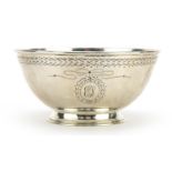 Frederick Brasted, Victorian silver sugar bowl with engraved border retailed by Dobson Piccadilly,