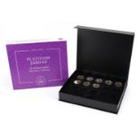 Elizabeth II Platinum Jubilee fifty pence collection arranged in a folder comprising eight coins