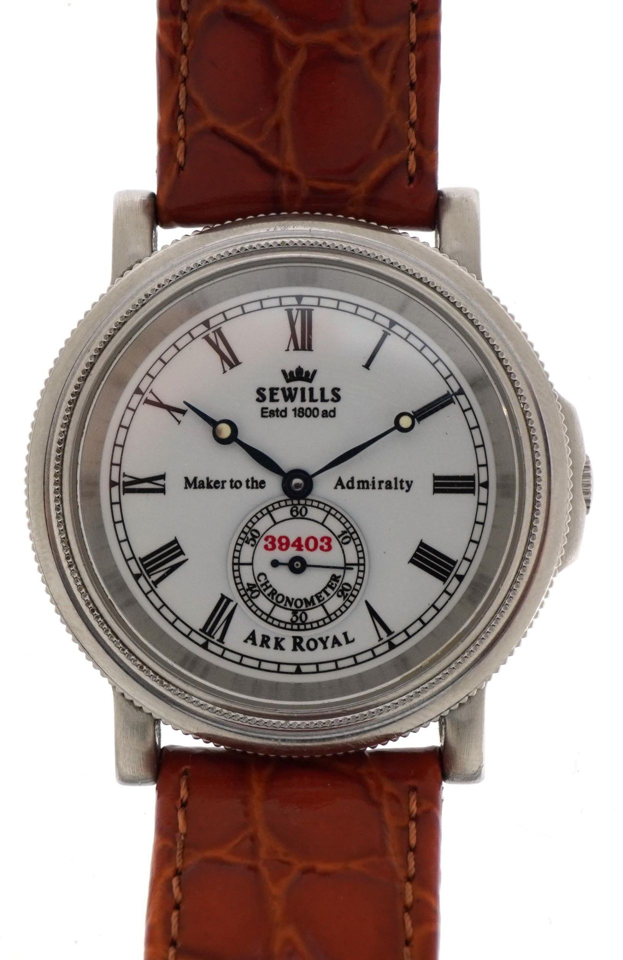 Sewills, gentlemen's Sewills Ark Royal chronometer wristwatch, the movement numbered 0153, 38mm in