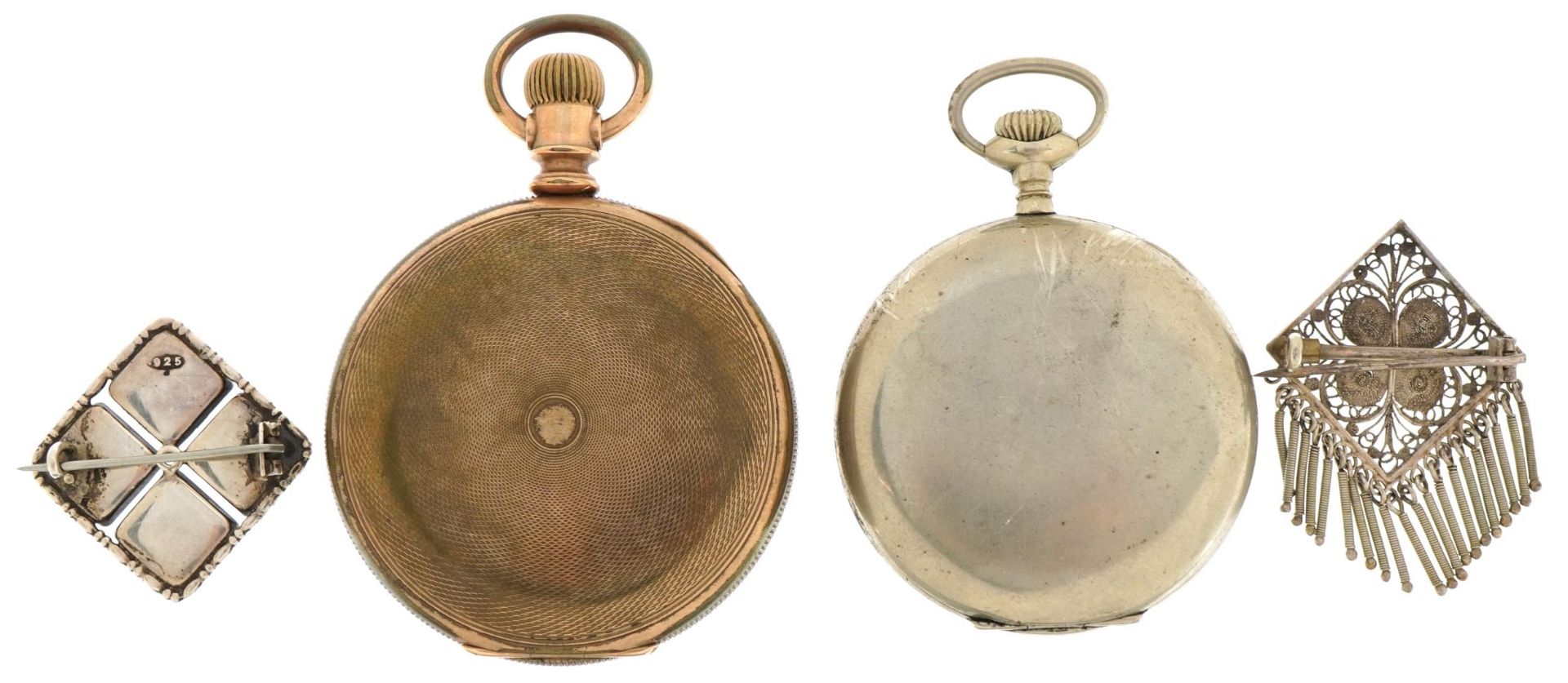 Two gentlemen's pocket watches comprising full hunter Waltham and Thomas Russell and two silver - Image 4 of 4